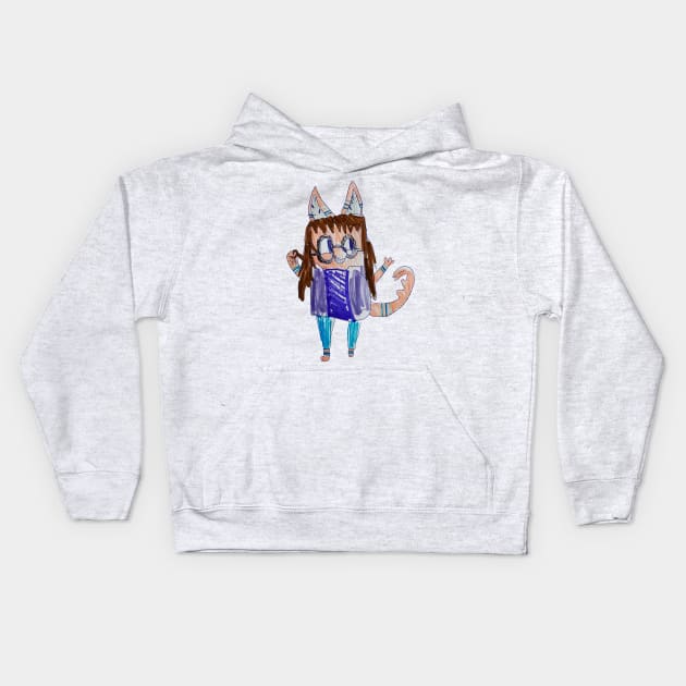 Alex as Bluey Kids Hoodie by WhitneyWooHoo